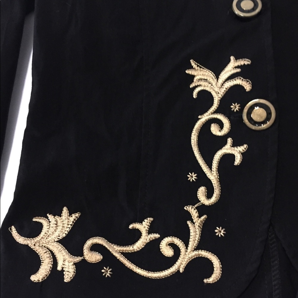 Black Jacket With Embroidery NWOT - Picture 2 of 8